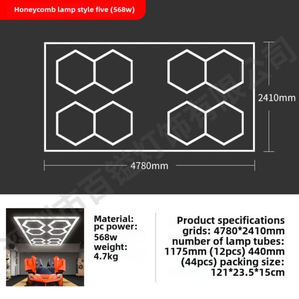 Hexagon Garage Light for Car Wash Station online Store - Image 10