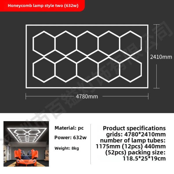 Hexagon Garage Light for Car Wash Station online Store - Image 7