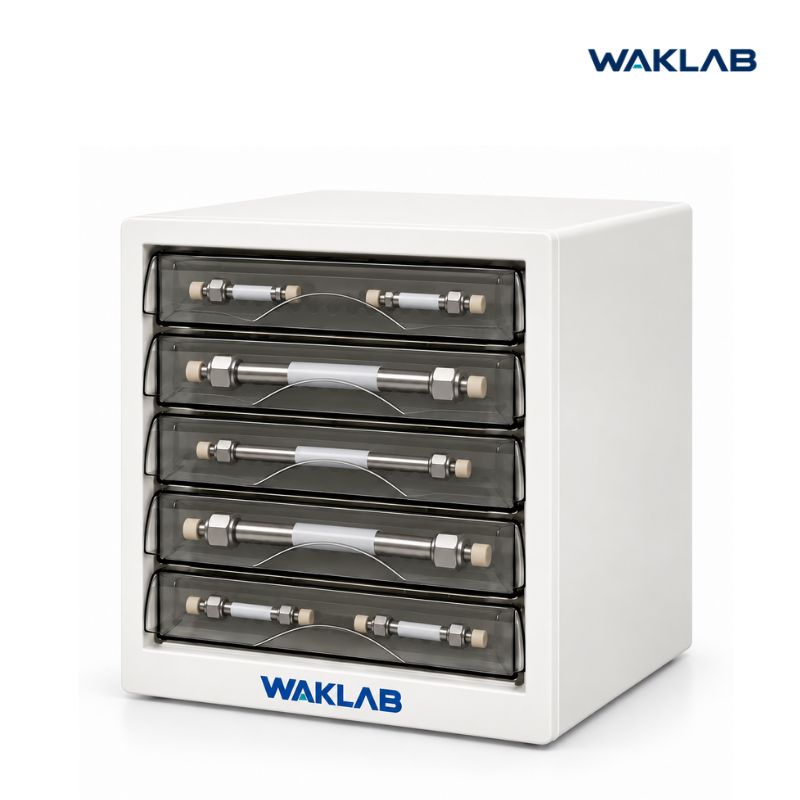 Laboratory HPLC Column Organizer for Different Column Sizes