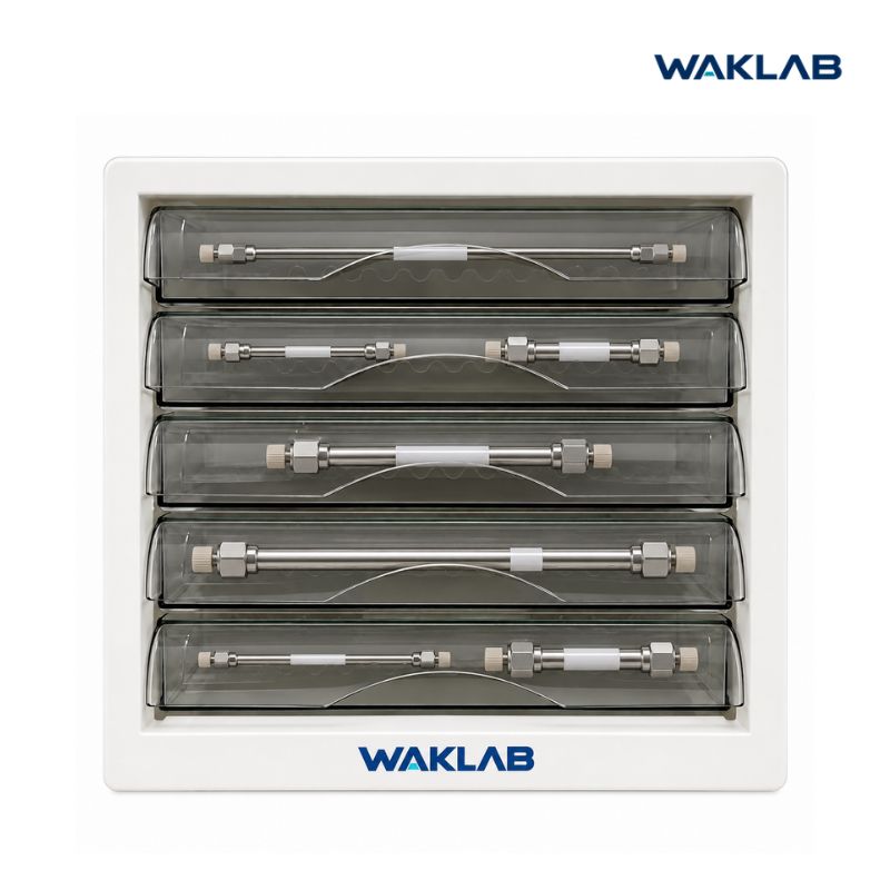 WAKLAB HPLC Column Storage Box with Five Transparent Drawers